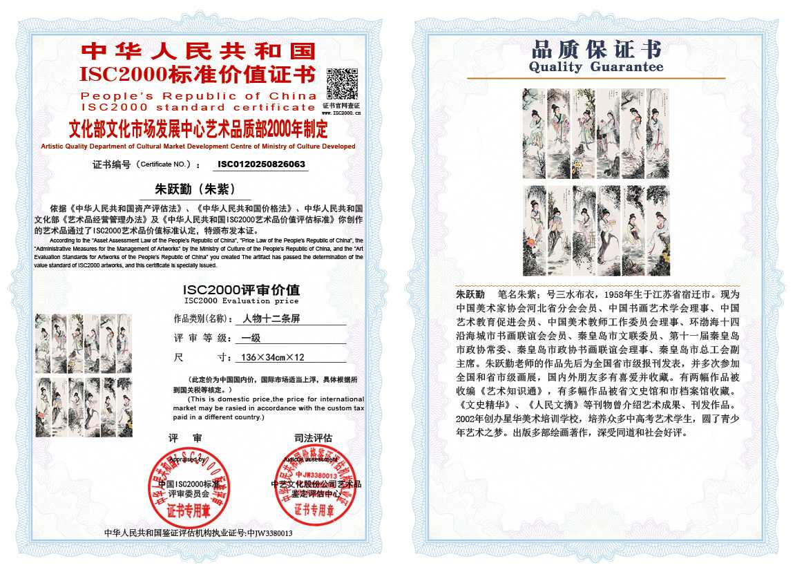 朱跃勤063《人物十二条屏》