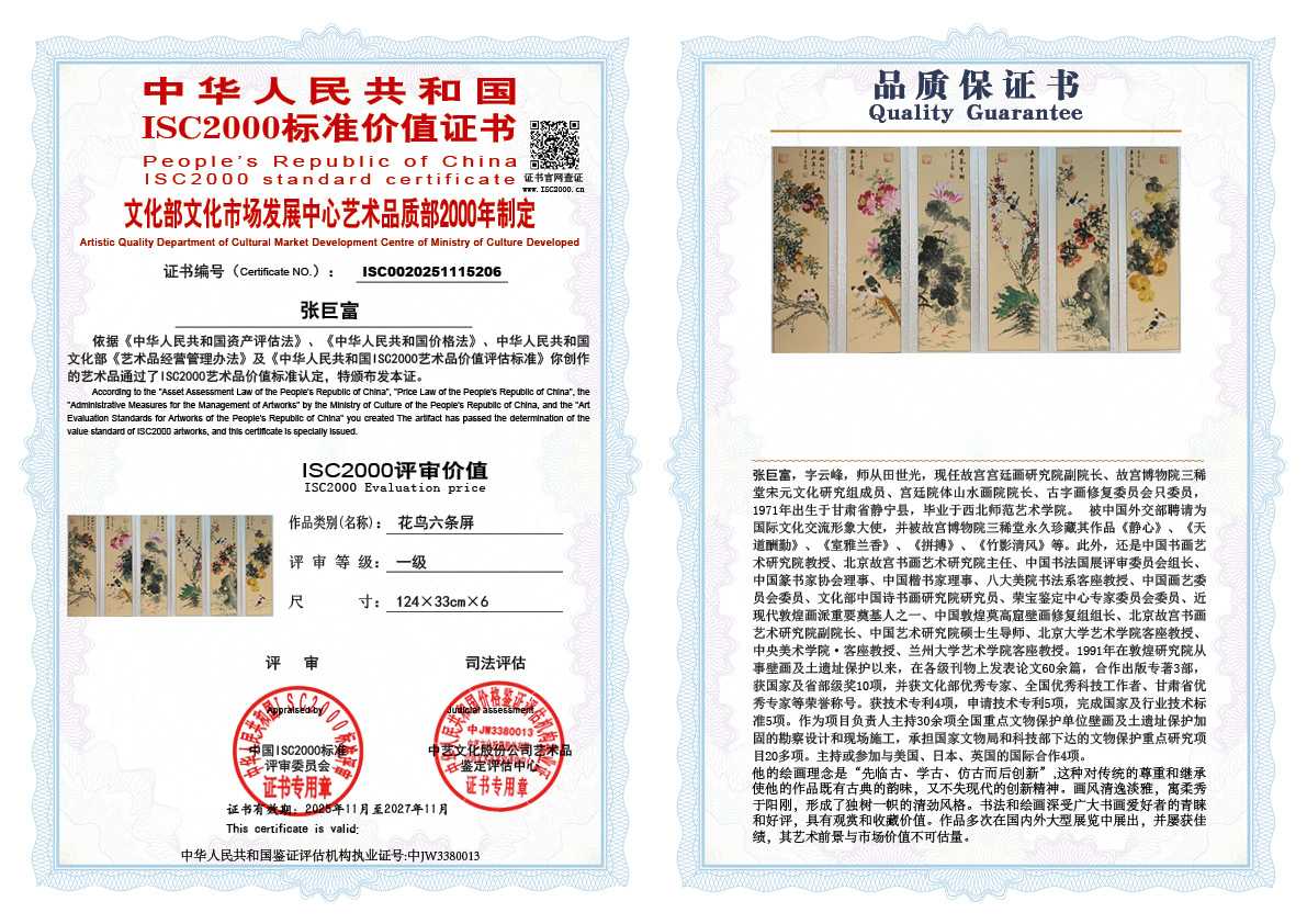 张巨富206《花鸟六条屏》