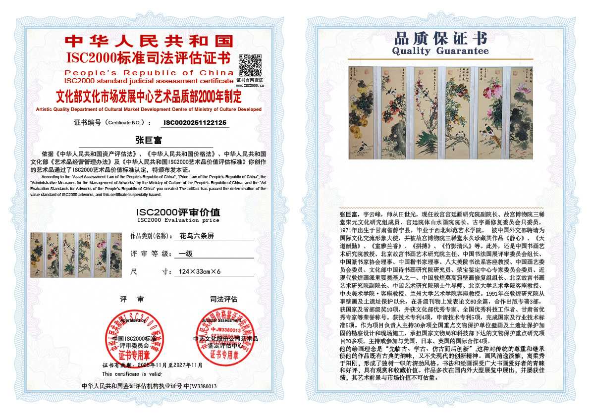 张巨富125《花鸟六条屏》