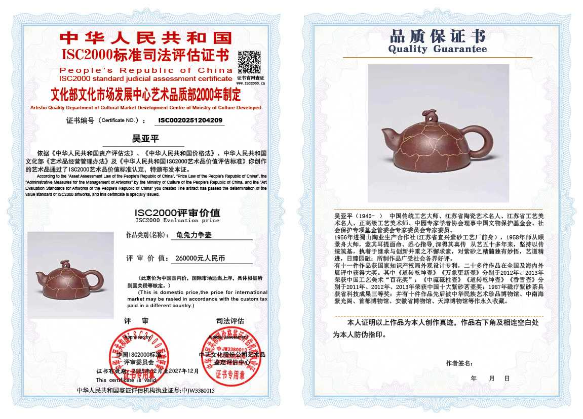 吴亚平209《龟兔力争壶》