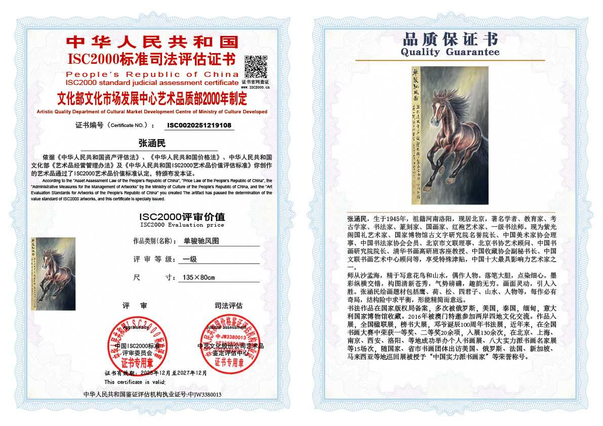 张涵民108《单骏驰风图》