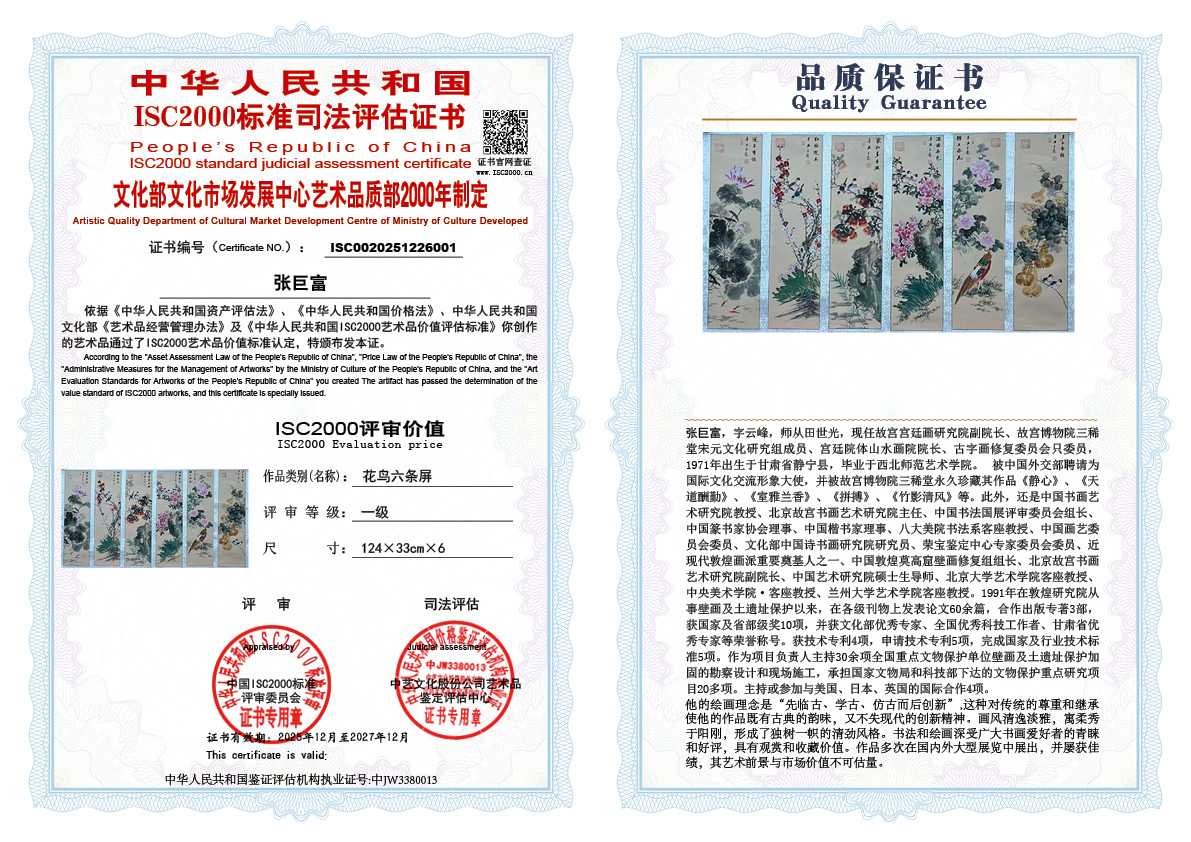 张巨富001《花鸟六条屏》